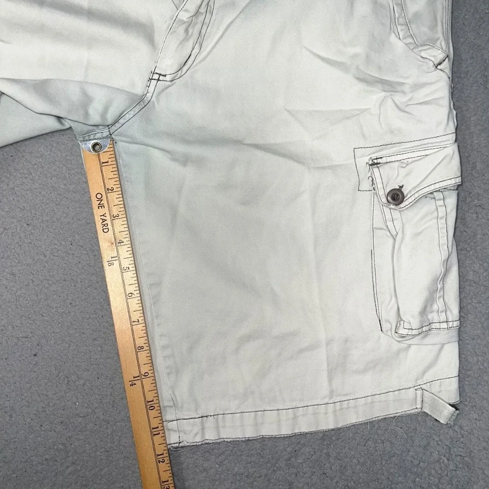VTG Yacht Master Shorts Men's Sz 46 (34x12) Beige Cargo Pockets Utility Gorp Y2k